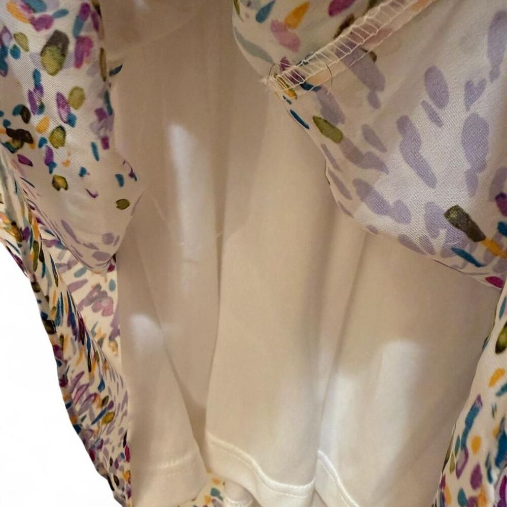 Lane Bryant Women's Purple Pastel Multicolor w/ Bow Party Cottagecore Dress - Picture 6 of 6